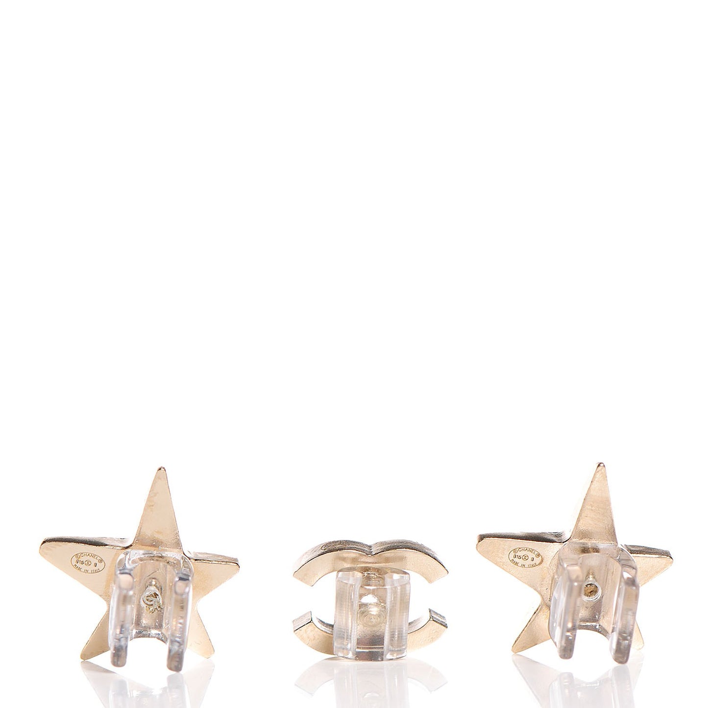Swarovski Crystal CC Star Earphone Charms Gold