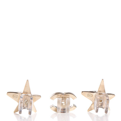 Chanel Swarovski Crystal CC Star Earphone Charms Gold 2 of 8