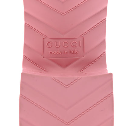 Gucci Rubber Gucci Logo Womens Platform 20/60mm Slide Sandals 39 Wild Rose 8 of 9