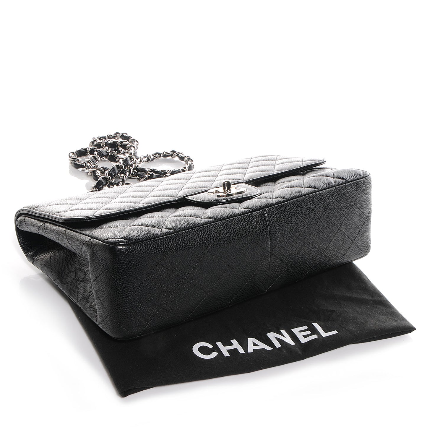 Caviar Jumbo Single Flap Black