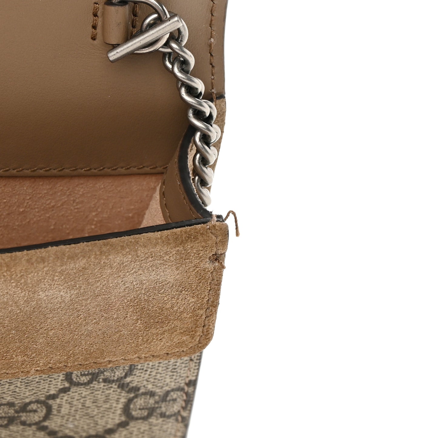 GG Supreme Monogram Super Mini Dionysus Shoulder Bag Taupe