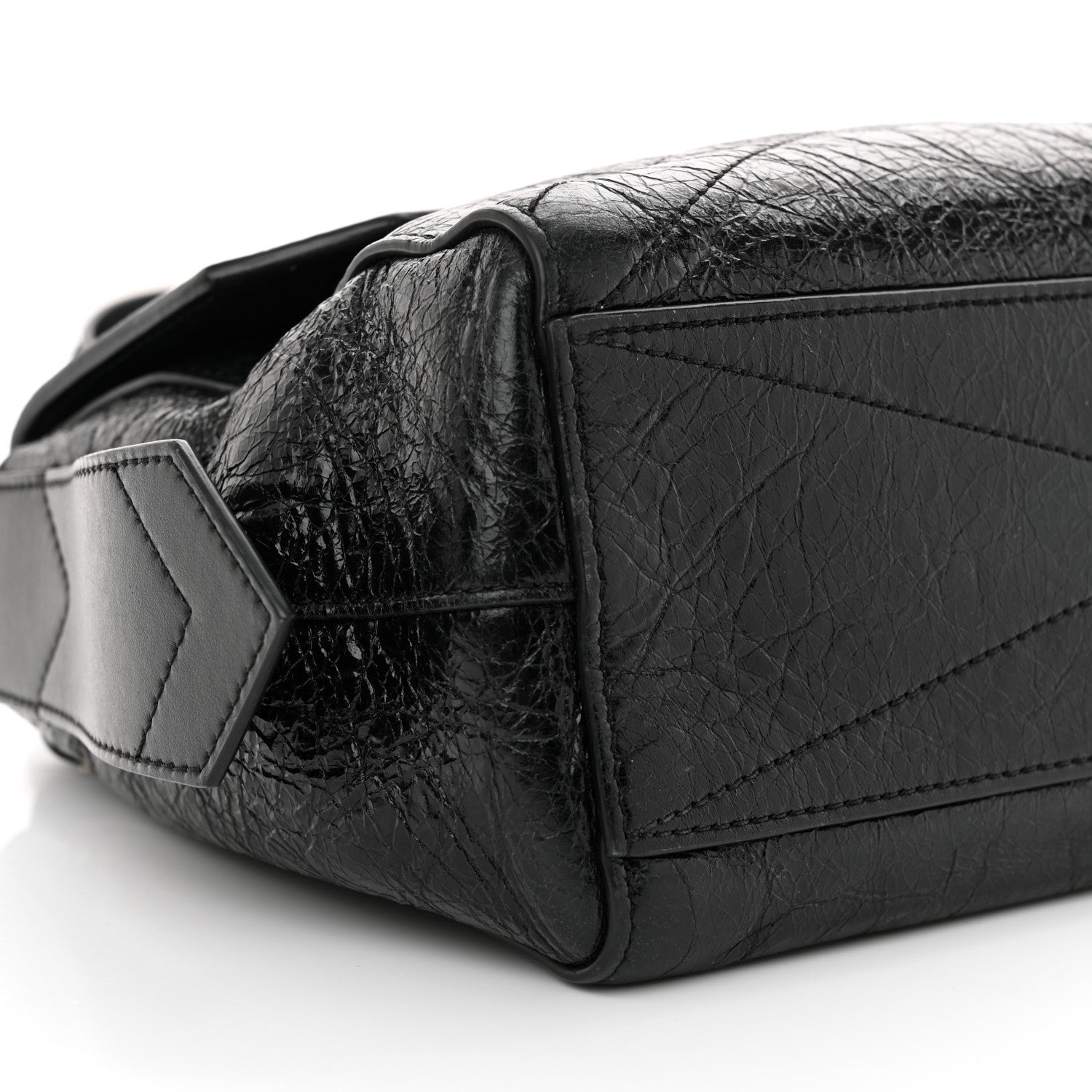 Givenchy Creased Patent Calfskin Small ID Flap Black 9 of 10