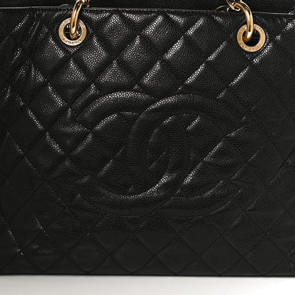 Chanel Caviar Quilted Grand Shopping Tote GST Black 8 of 13