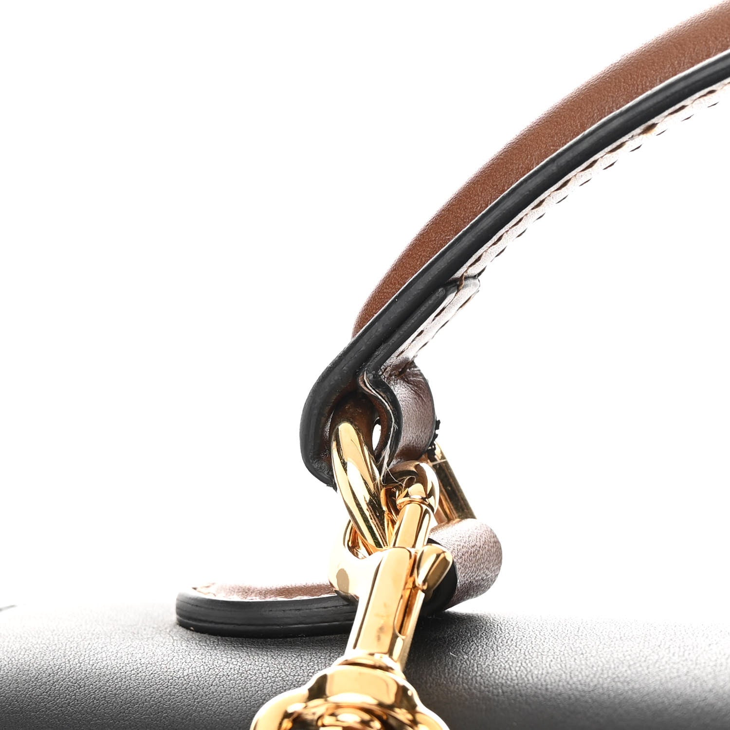 Gucci GG Supreme Monogram Calfskin Medium Padlock Top Handle Bag Beige Black Cuir 16 of 17