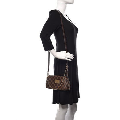 Louis Vuitton Damier Ebene Eva Clutch 2 of 10
