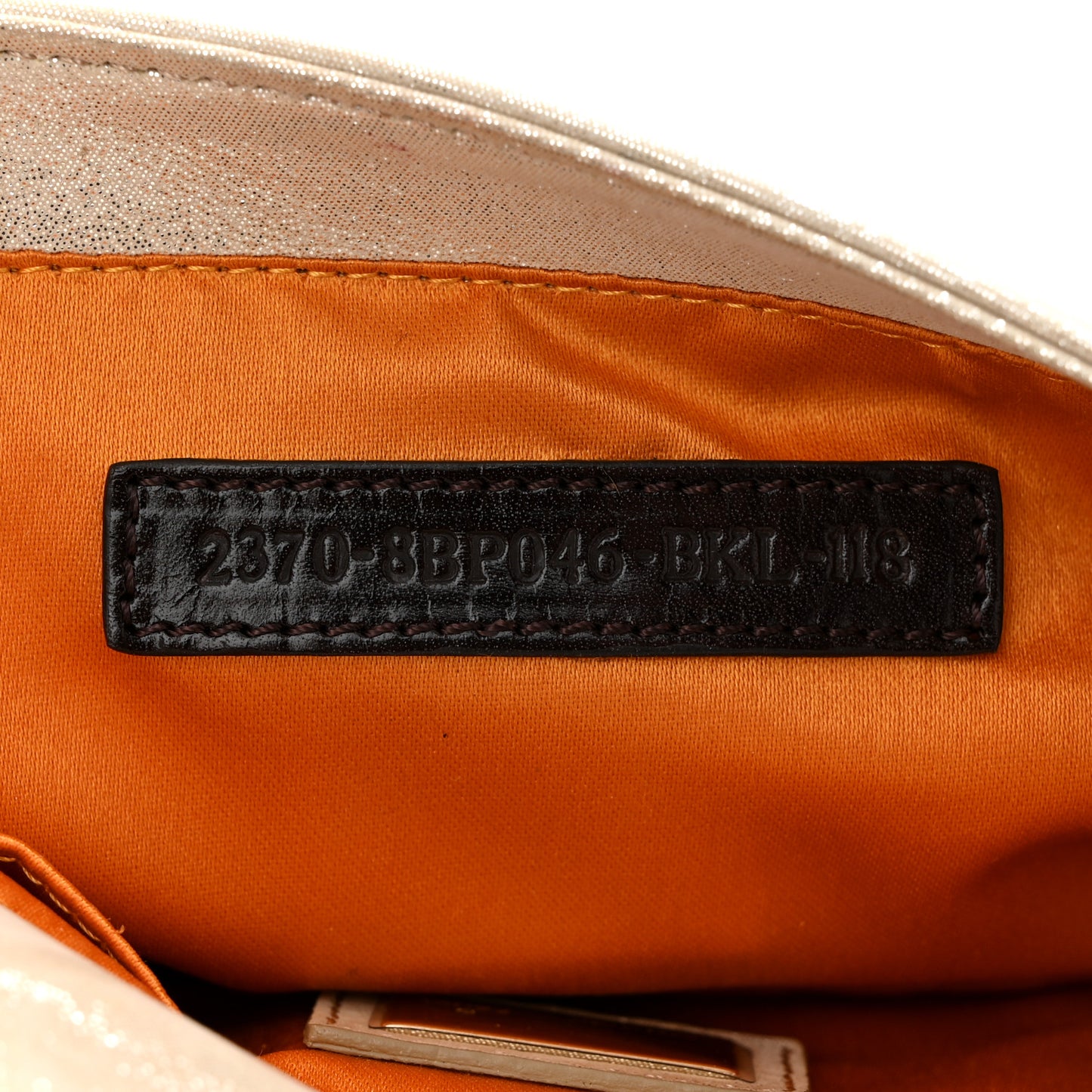 Metallic Calfskin Mia Pochette Beige