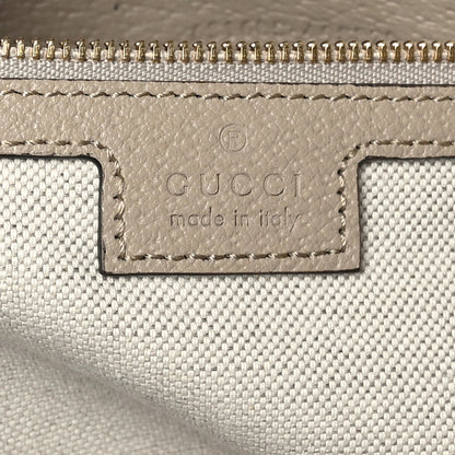 Gucci GG Supreme Monogram Textured Dollar Calfskin Web Medium Ophidia Shopping Tote Beige Mystic White Oatmeal 6 of 9