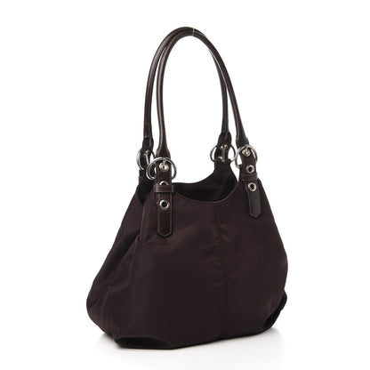 Prada Tessuto Nylon Calfskin Shoulder Bag Moro 3 of 10