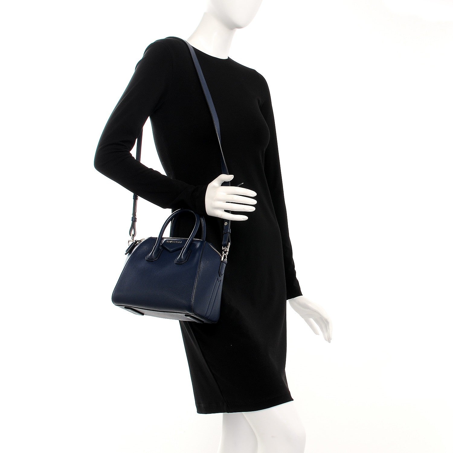Givenchy Sugar Goatskin Mini Antigona Navy 2 of 7