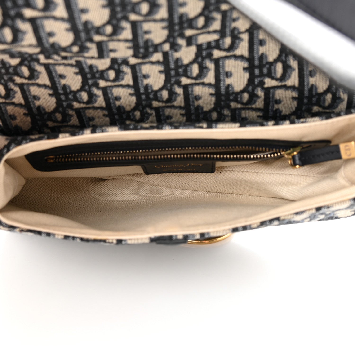 Christian Dior Oblique Saddle Bag Blue 5 of 11