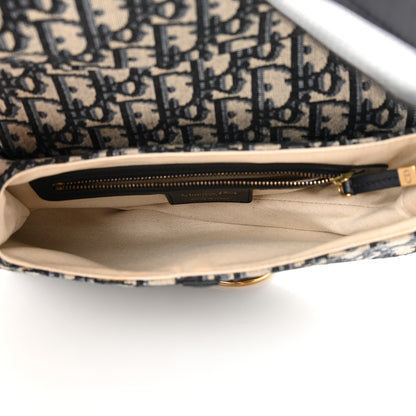 Christian Dior Oblique Saddle Bag Blue 5 of 11