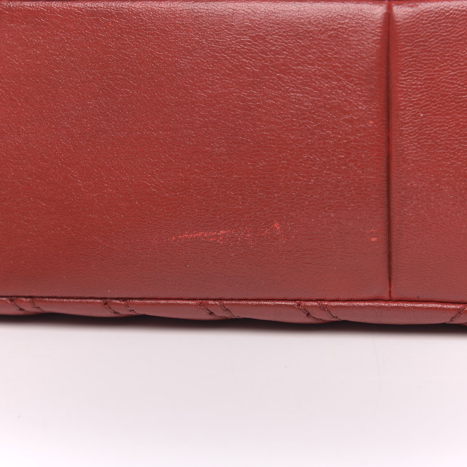 Chanel Lambskin Chevron Double Stitch Jumbo Single Flap Red 10 of 10