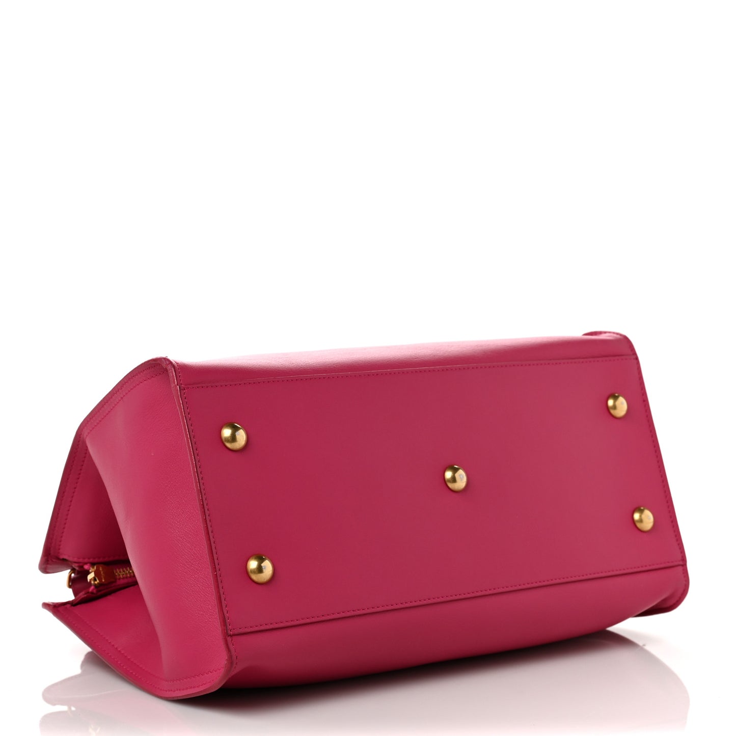 Calfskin Small Classic Y Cabas Fuchsia