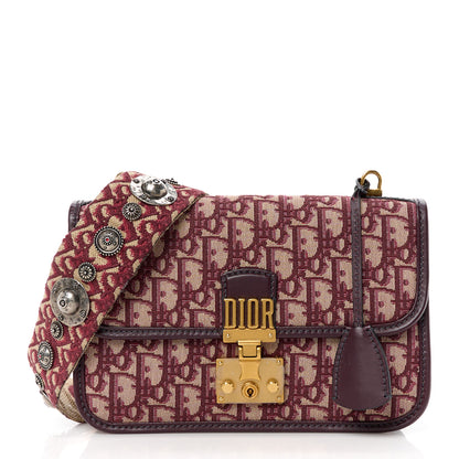 Christian Dior Oblique Dioraddict Flap Bag Burgundy 1 of 10