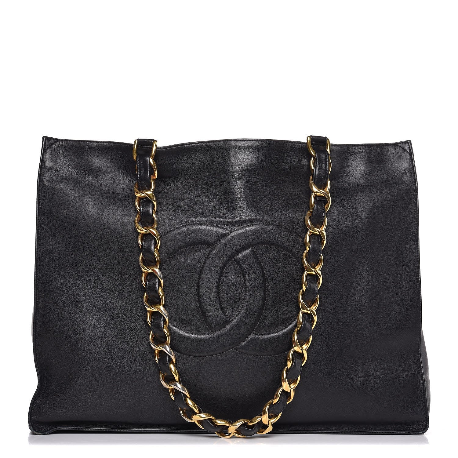 Chanel Lambskin CC Tote Black 1 of 12