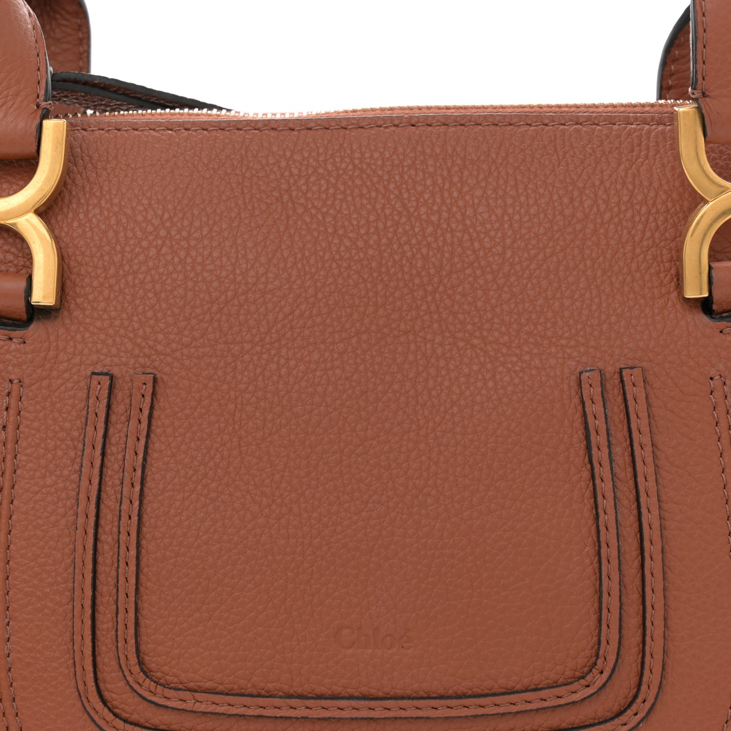Calfskin Small Marcie Satchel Tan