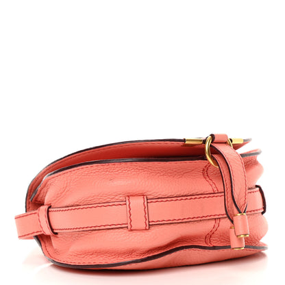 Chloe Calfskin Mini Marcie Round Crossbody Bag Coral Pop 3 of 15