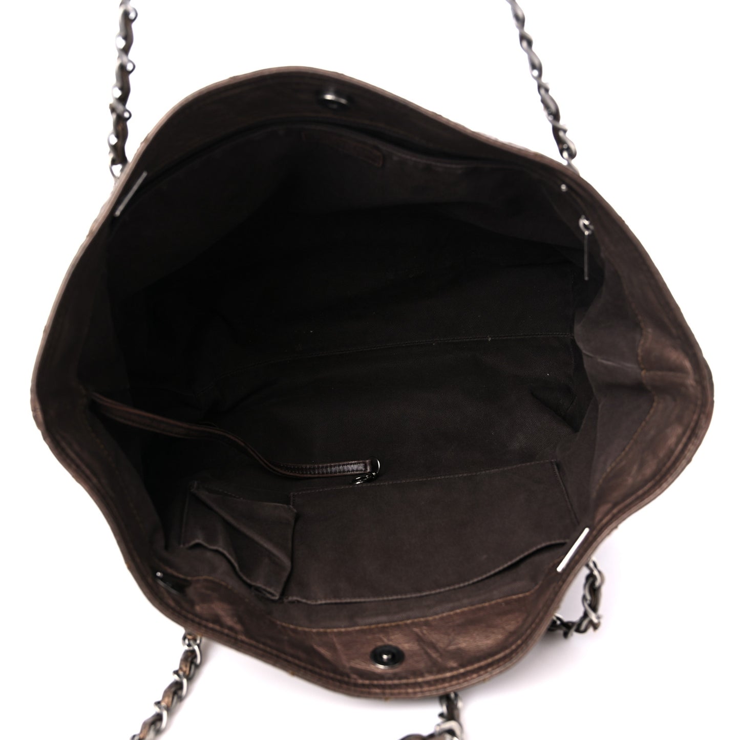 Metallic Aged Calfskin Large Shopping In Moscow Tote Bronze