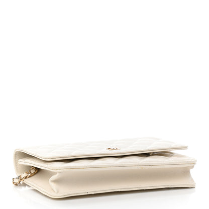 Chanel Caviar Quilted Wallet On Chain WOC White 4 of 10
