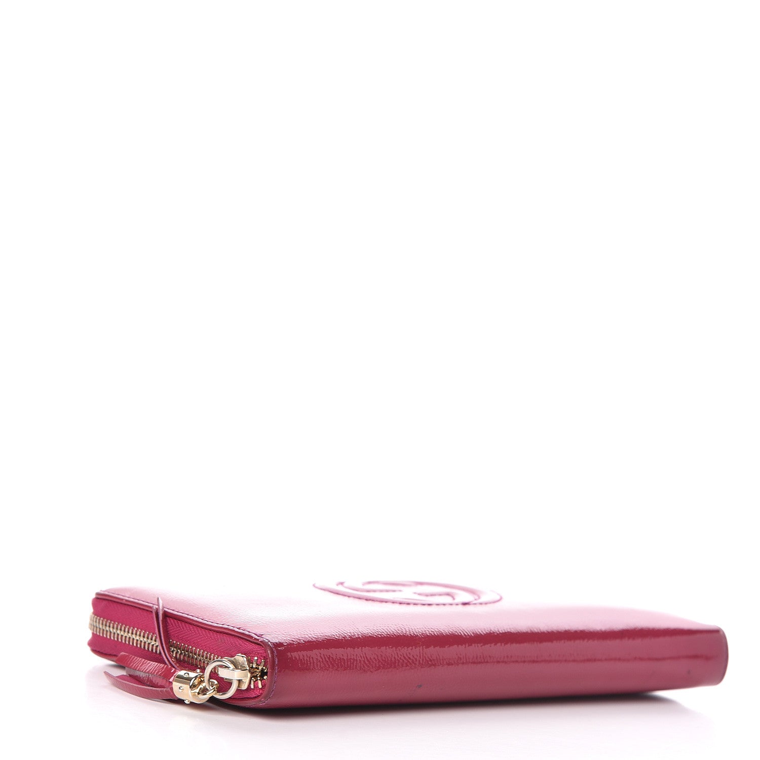 Gucci Patent Soho Zip Around Wallet Bright Bougainvillea 4 of 11