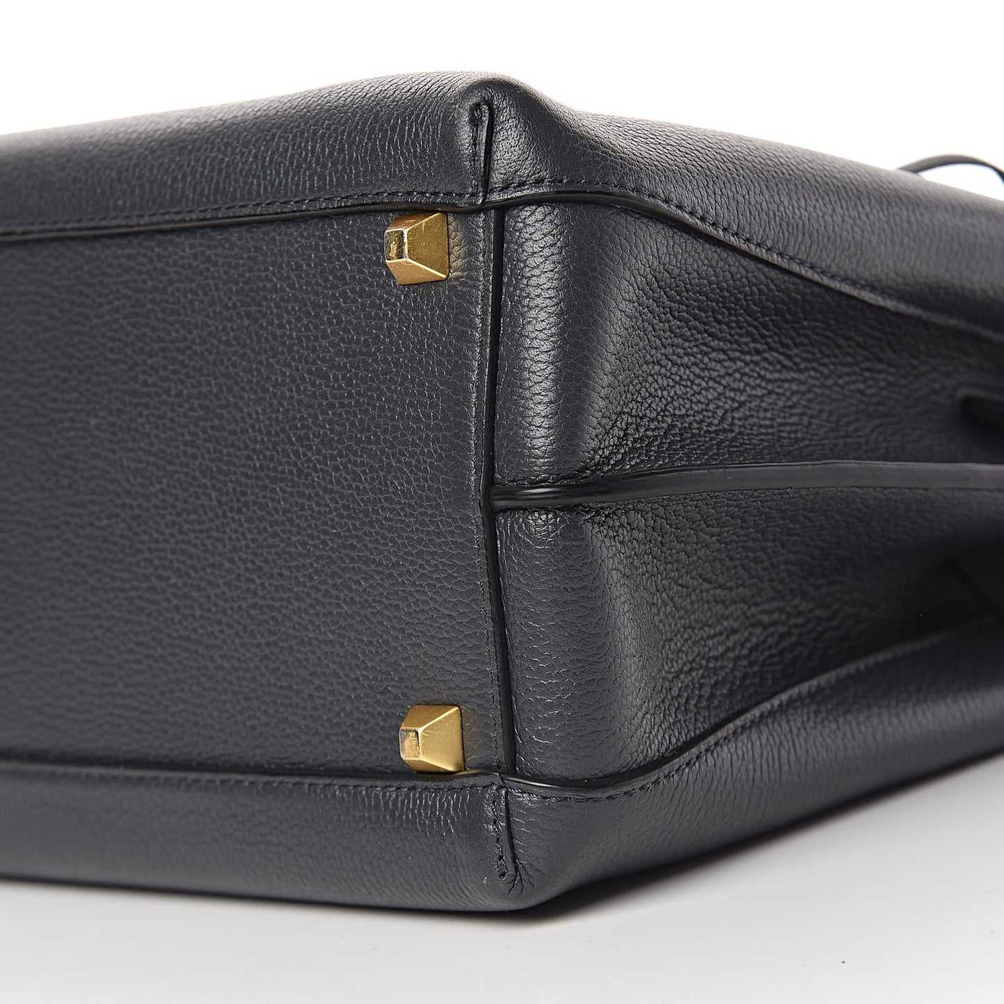 Grained Calfskin Medium Milla Tote Phantom Grey