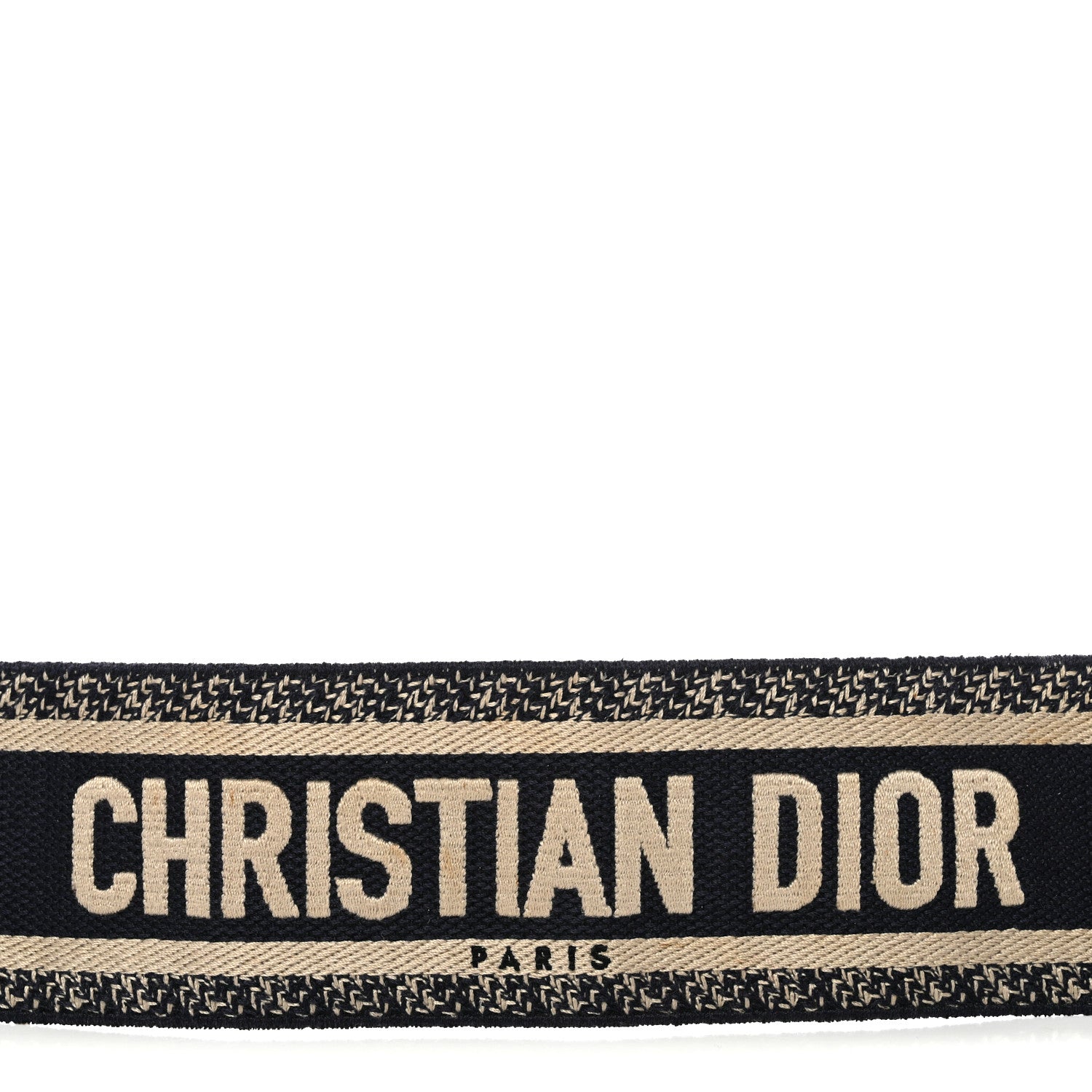 Christian Dior Canvas Embroidered Shoulder Strap Blue 4 of 5