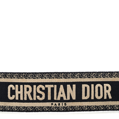 Christian Dior Canvas Embroidered Shoulder Strap Blue 4 of 5