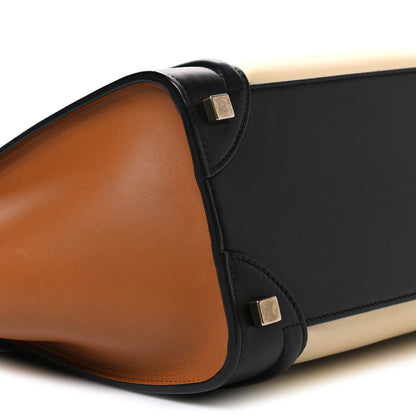 Celine Smooth Calfskin Micro Bi-Color Luggage Black White Brown 9 of 10