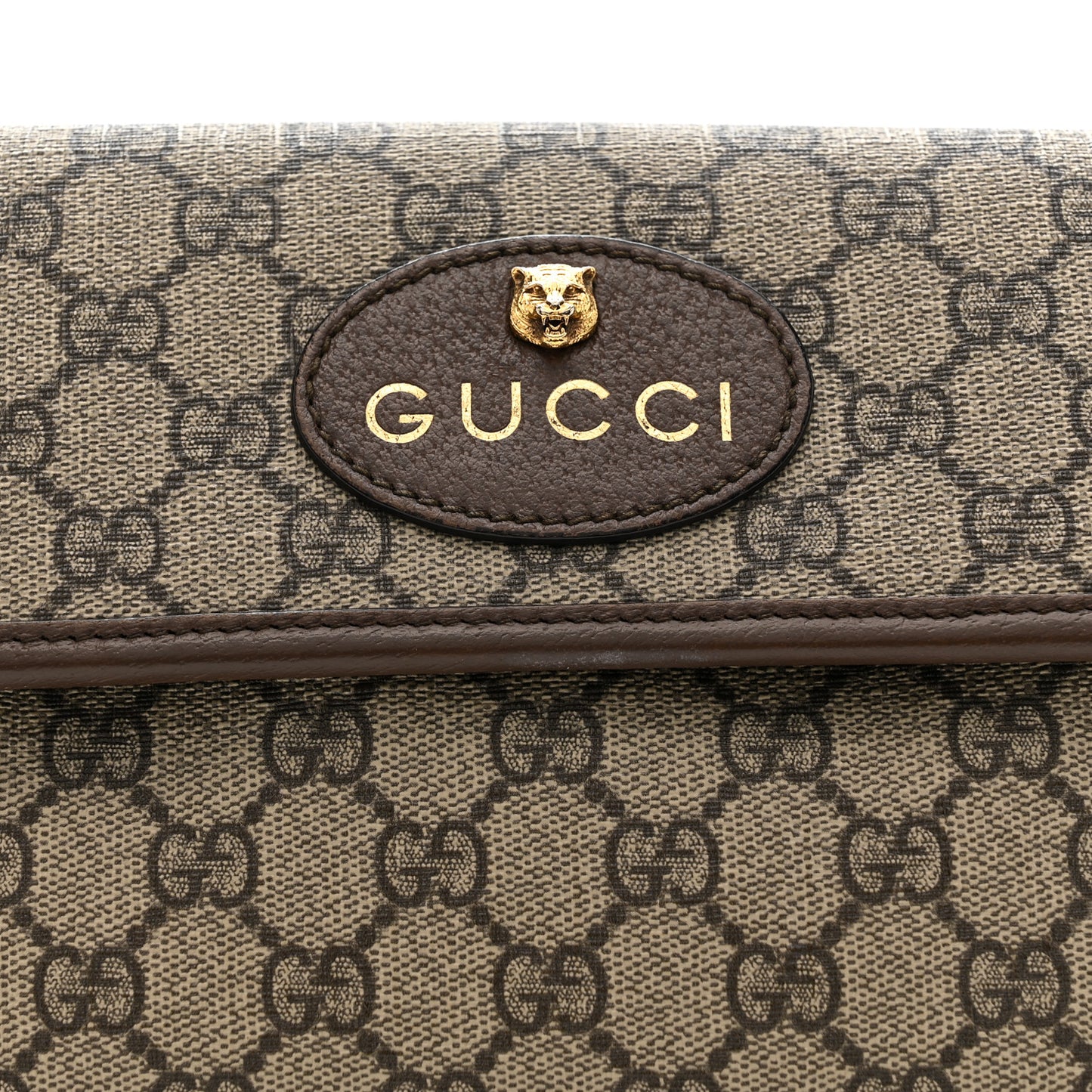GG Supreme Monogram Neo Vintage Web Belt Bag Brown