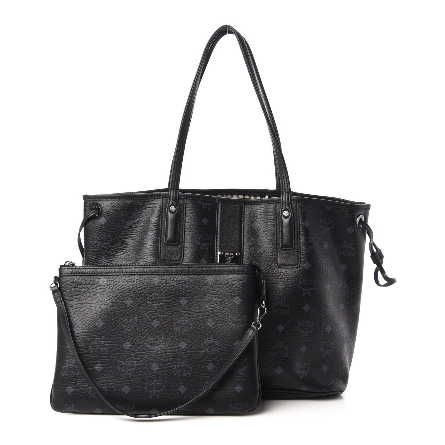 Visetos Medium Liz Reversible Shopper Tote Black