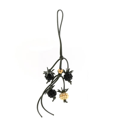 Loewe Calfskin Berry Bag Charm Green Black 1 of 3
