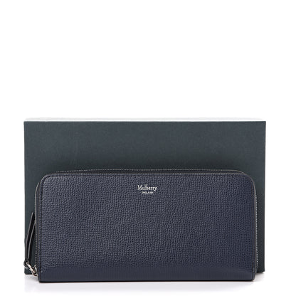 Mulberry Cross Grain Zip Around Wallet Navy 7 of 7