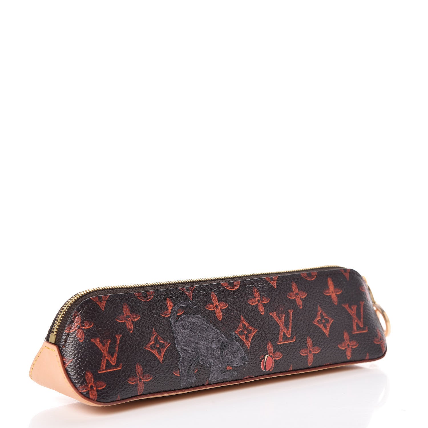 Louis Vuitton Catogram Elizabeth Pouch Orange Marron 3 of 7