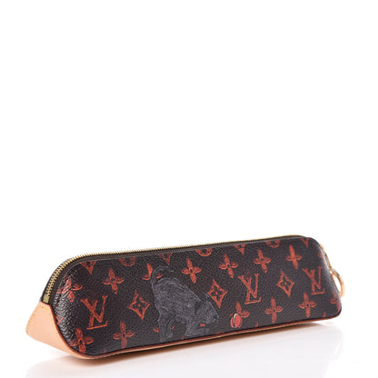 Louis Vuitton Catogram Elizabeth Pouch Orange Marron 3 of 7