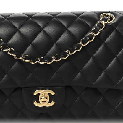 Chanel Lambskin Quilted Medium Double Flap Black 9 of 12