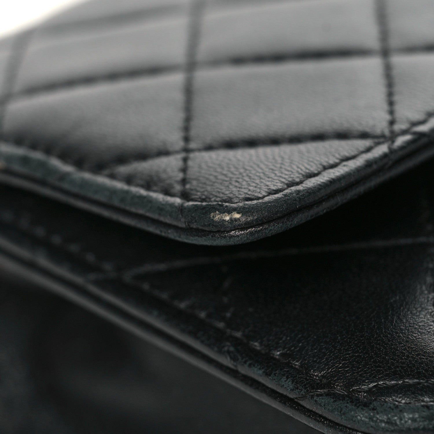 Chanel Lambskin Quilted Wallet On Chain WOC Black 11 of 20