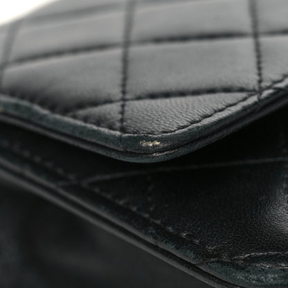 Chanel Lambskin Quilted Wallet On Chain WOC Black 11 of 20