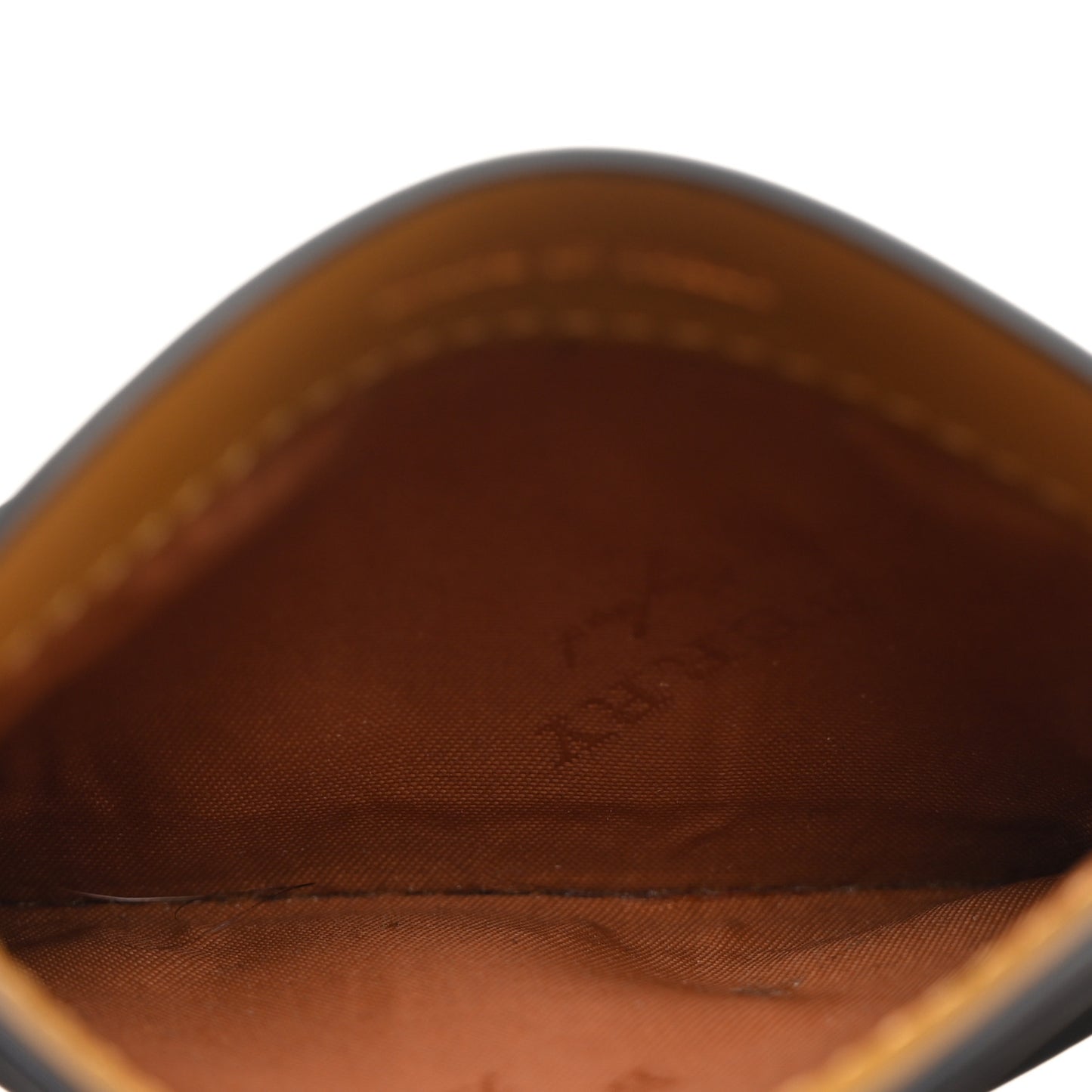 Soft Grain Calfskin Izzy Card Case Blue Carbon Camel