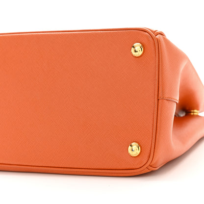 Prada Saffiano Small Galleria Double Zip Tote Papaya 9 of 12