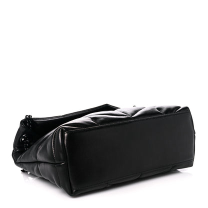 Saint Laurent Lambskin Quilted Monogram Monochrome Small Loulou Puffer Chain Satchel Black 4 of 13