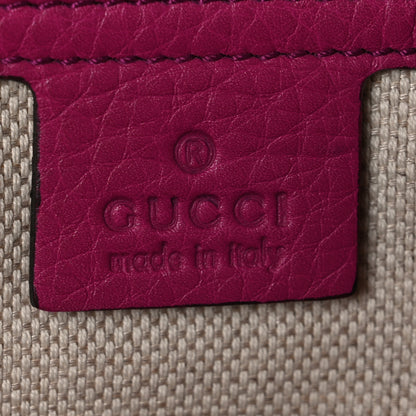 Gucci Pebbled Calfskin Medium Soho Clutch Bright Bouganville 6 of 7