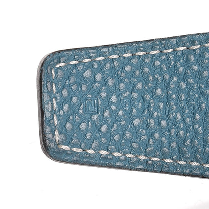 Hermes Togo Box 32mm H Belt 90 Black Blue Jean 7 of 8