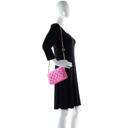 Louis Vuitton Lambskin Embossed Monogram Vuittamins Pochette Coussin Rose Violet 14 of 14