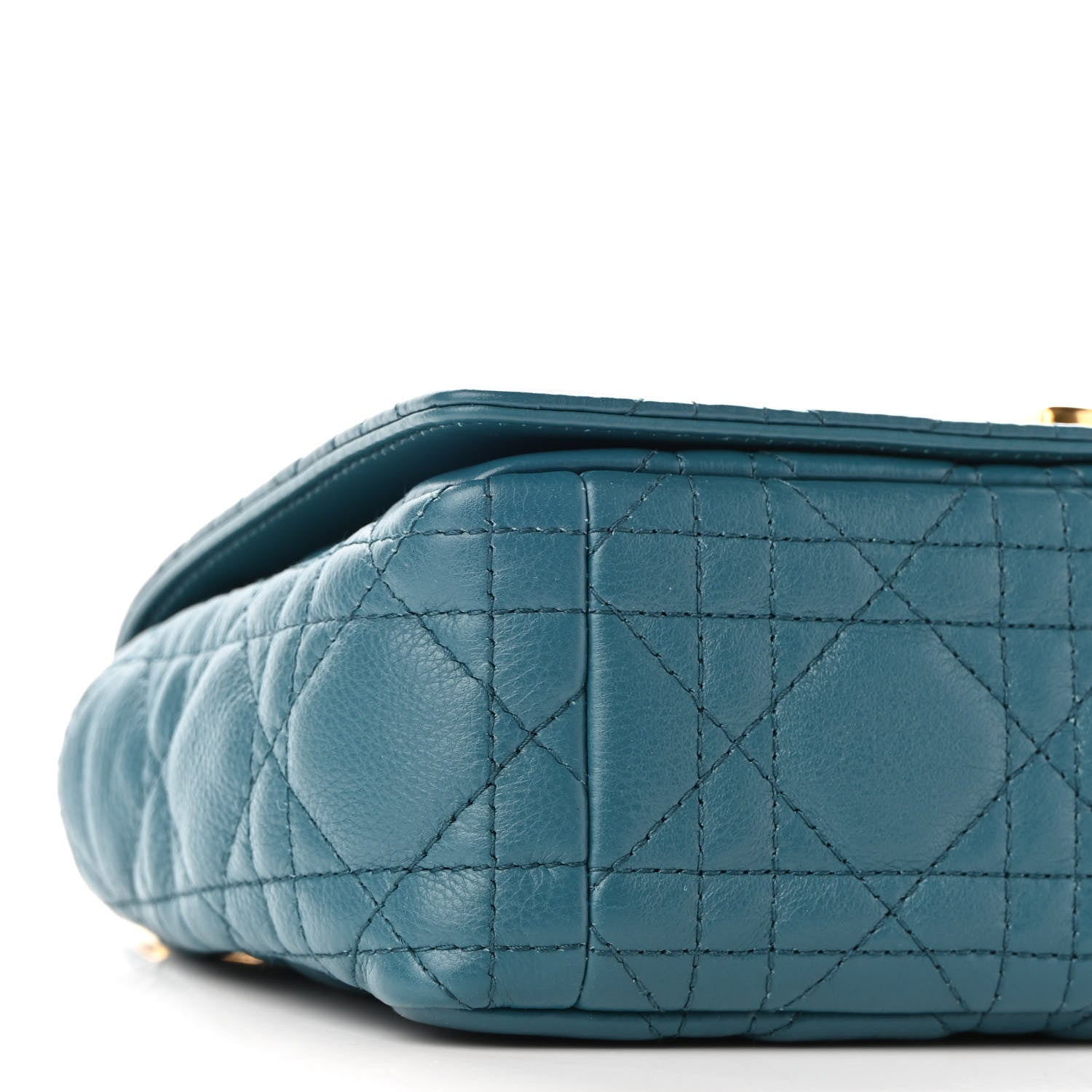 Christian Dior Lambskin Cannage Small Caro Bag Deep Ocean 9 of 10