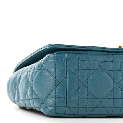 Christian Dior Lambskin Cannage Small Caro Bag Deep Ocean 9 of 10