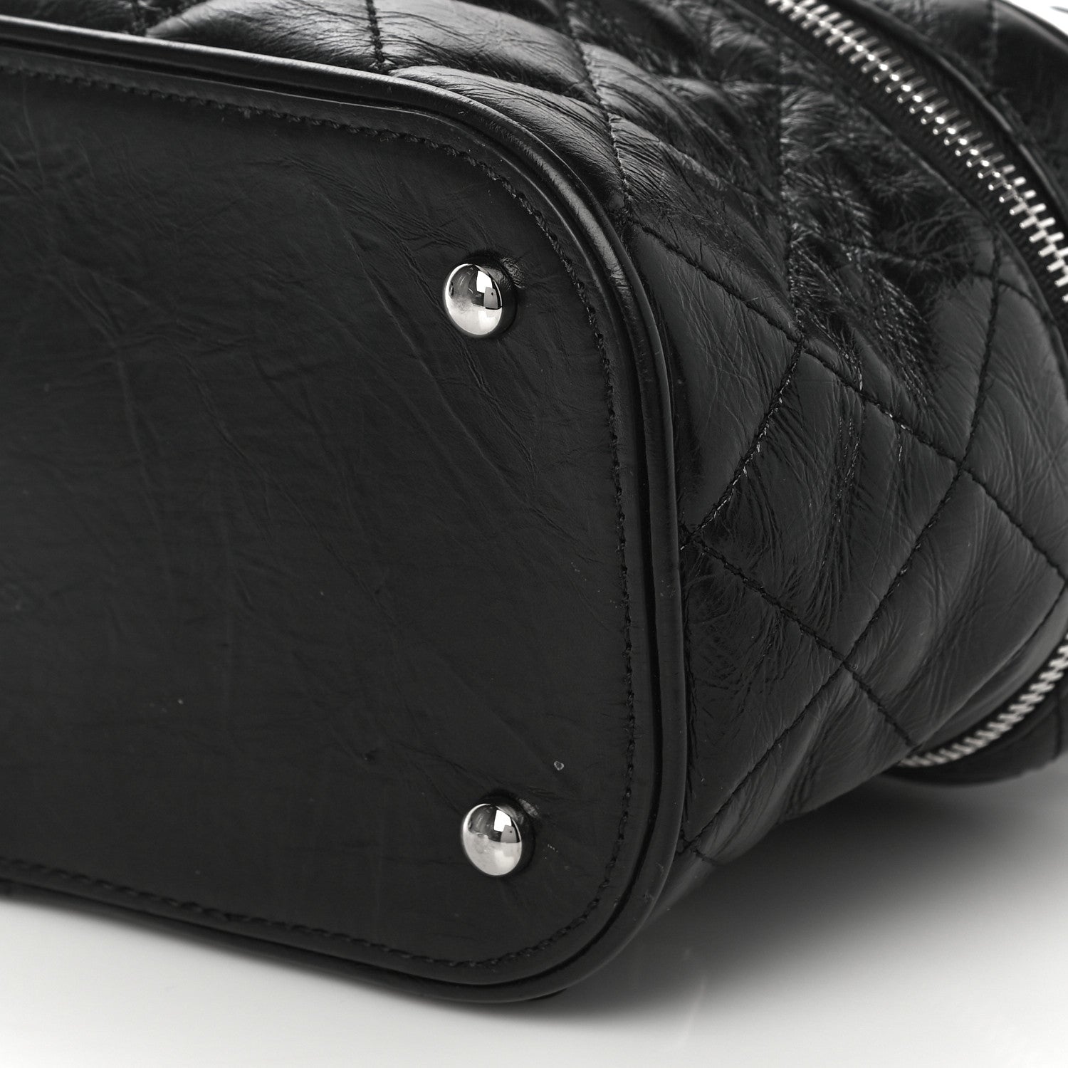 Chanel Crumpled Calfskin PVC Quilted Backpack Black 10 of 13