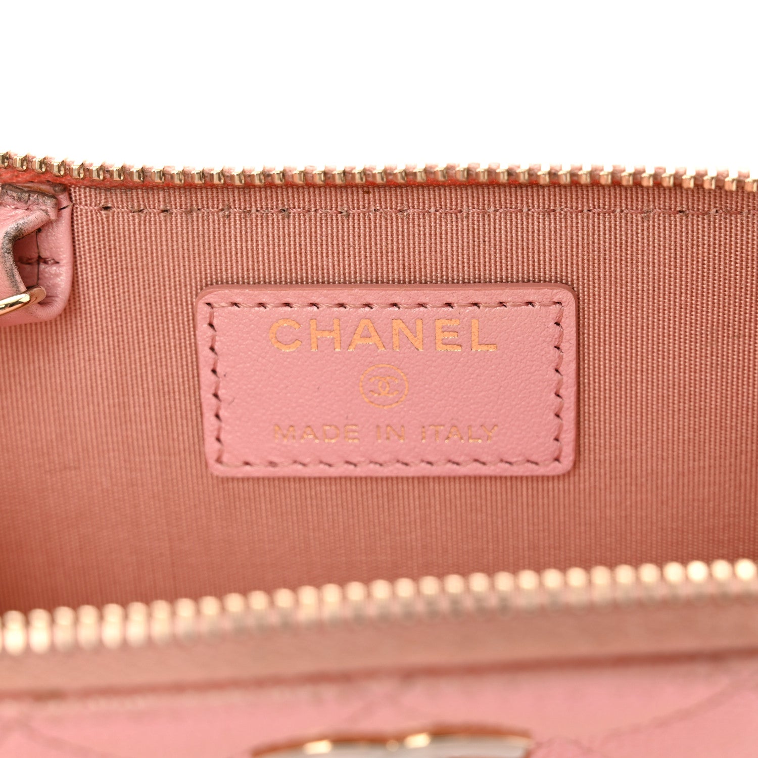 Chanel Iridescent Caviar Quilted Zipped Key Holder Case Rose Pink 7 of 12