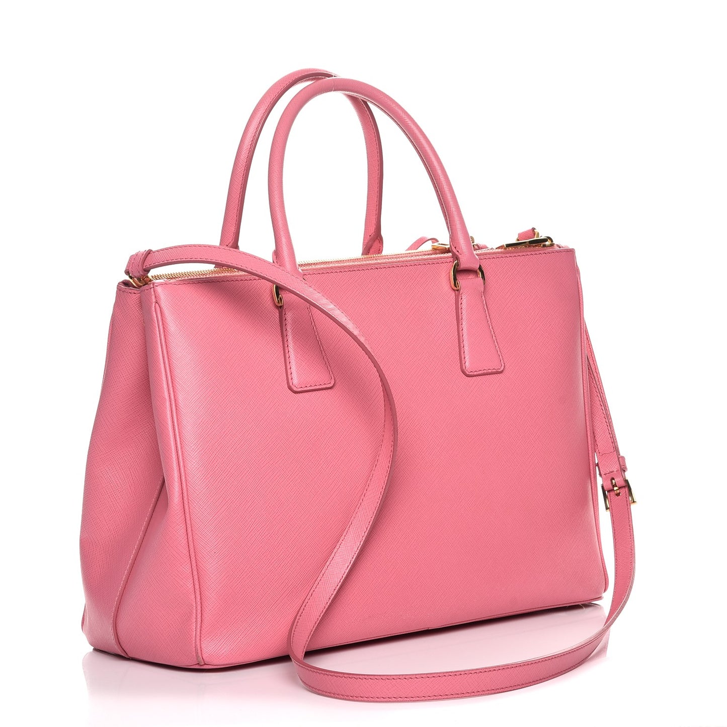 Saffiano Medium Galleria Double Zip Tote Geranio