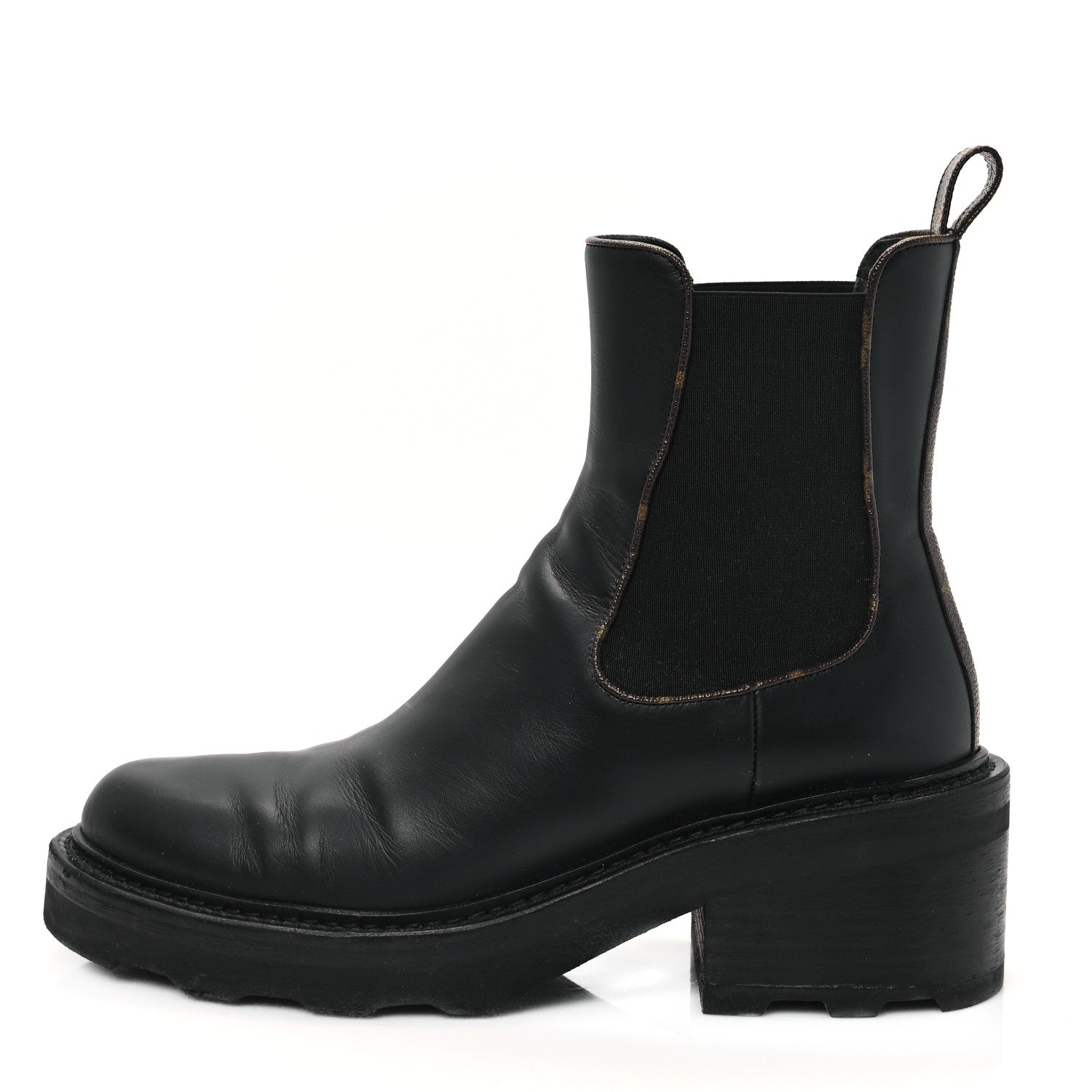 Louis Vuitton Calfskin Monogram Beaubourg Ankle Boots 40.5 Black 1 of 10