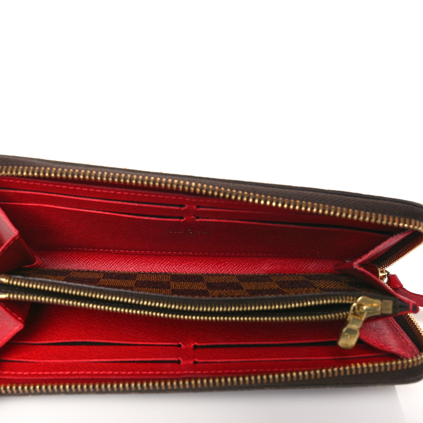 Damier Ebene Clemence Wallet Cherry